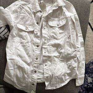 Zara Crisp White Jean Jacket